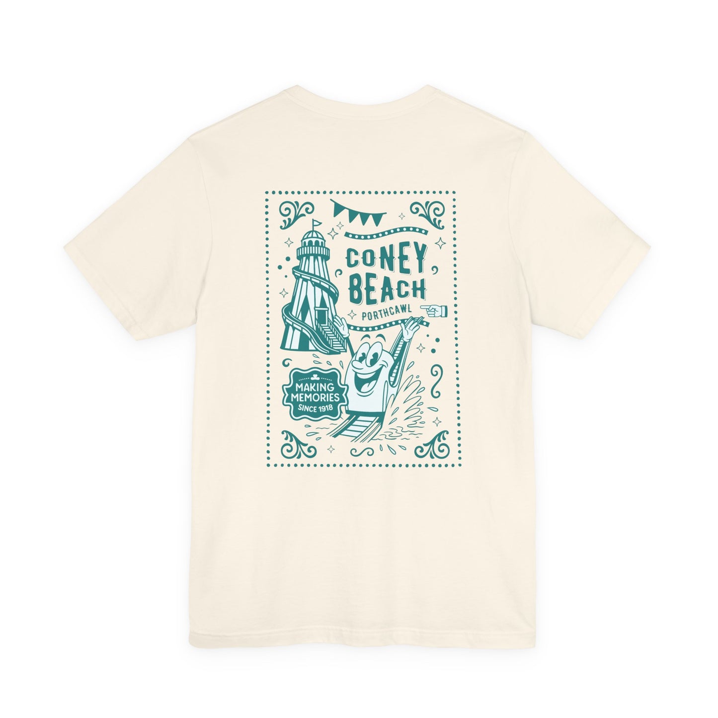 Coney Beach Retro Fun Fair T-Shirt (Unisex) - Porthcawl Double Sided T-Shirt