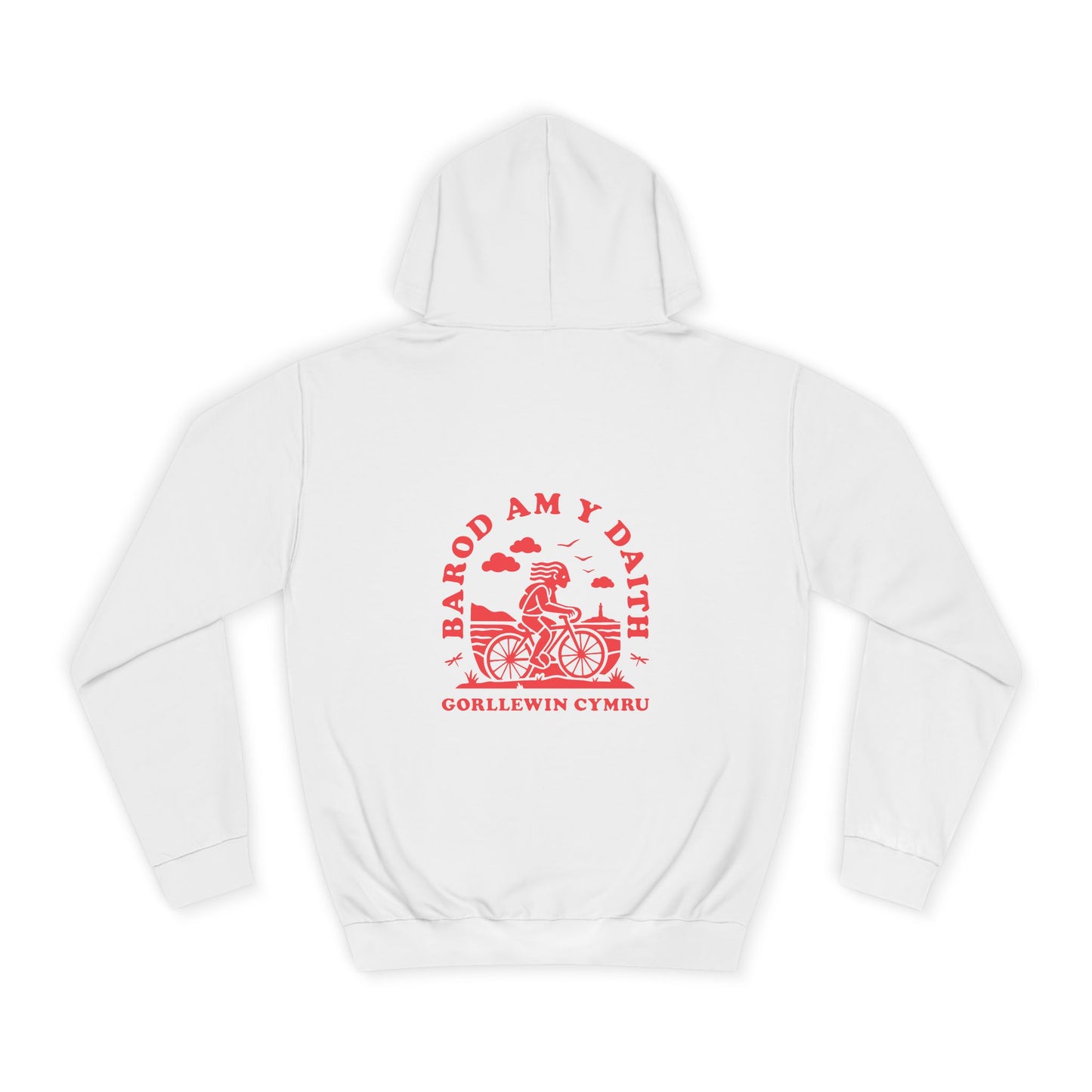 West Wales Cycling Unisex Hoodie - 'Barod Am Y Daith' (Double Sided)
