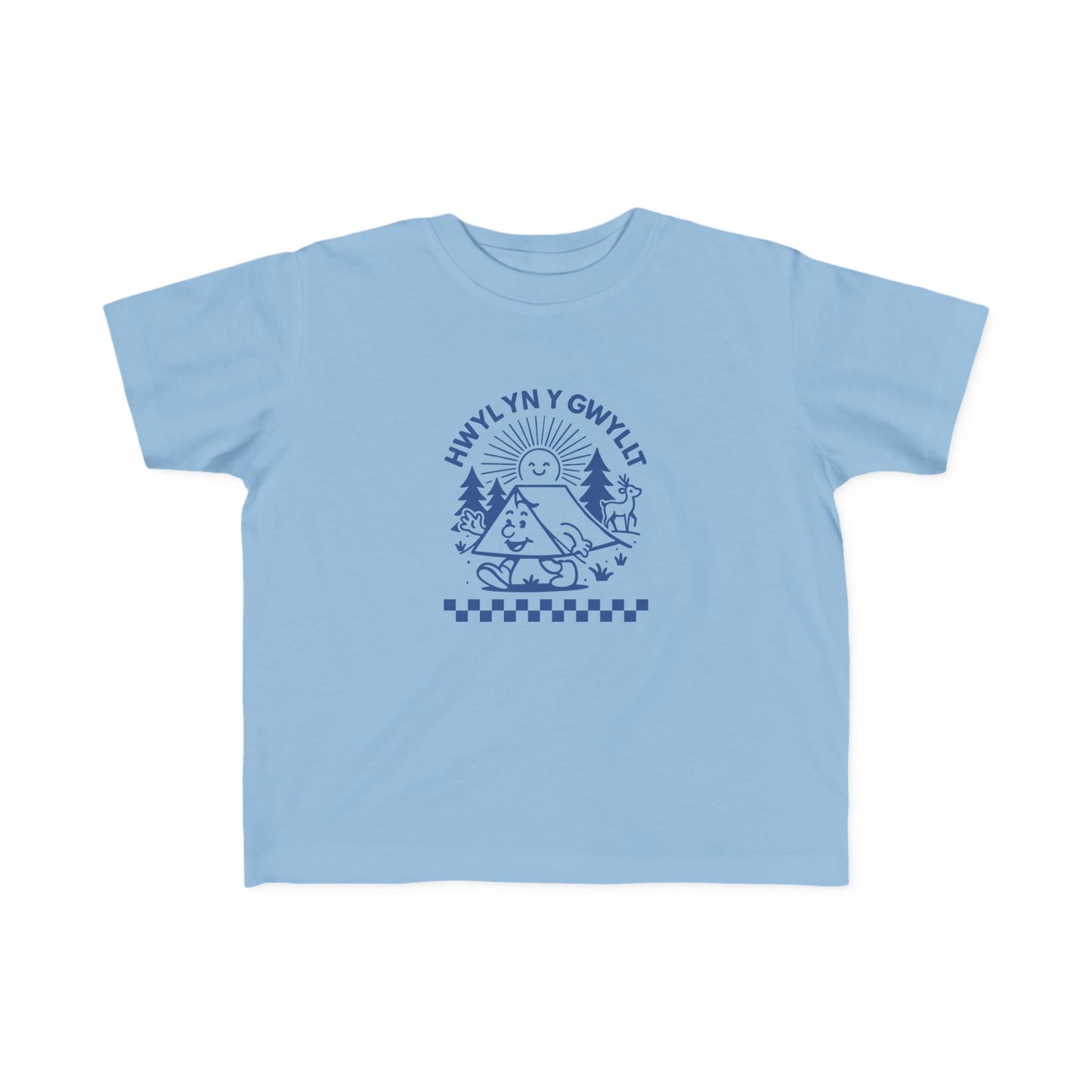 Toddler Retro Camping T-Shirt - 'Hwyl Yn Y Gwyllt'