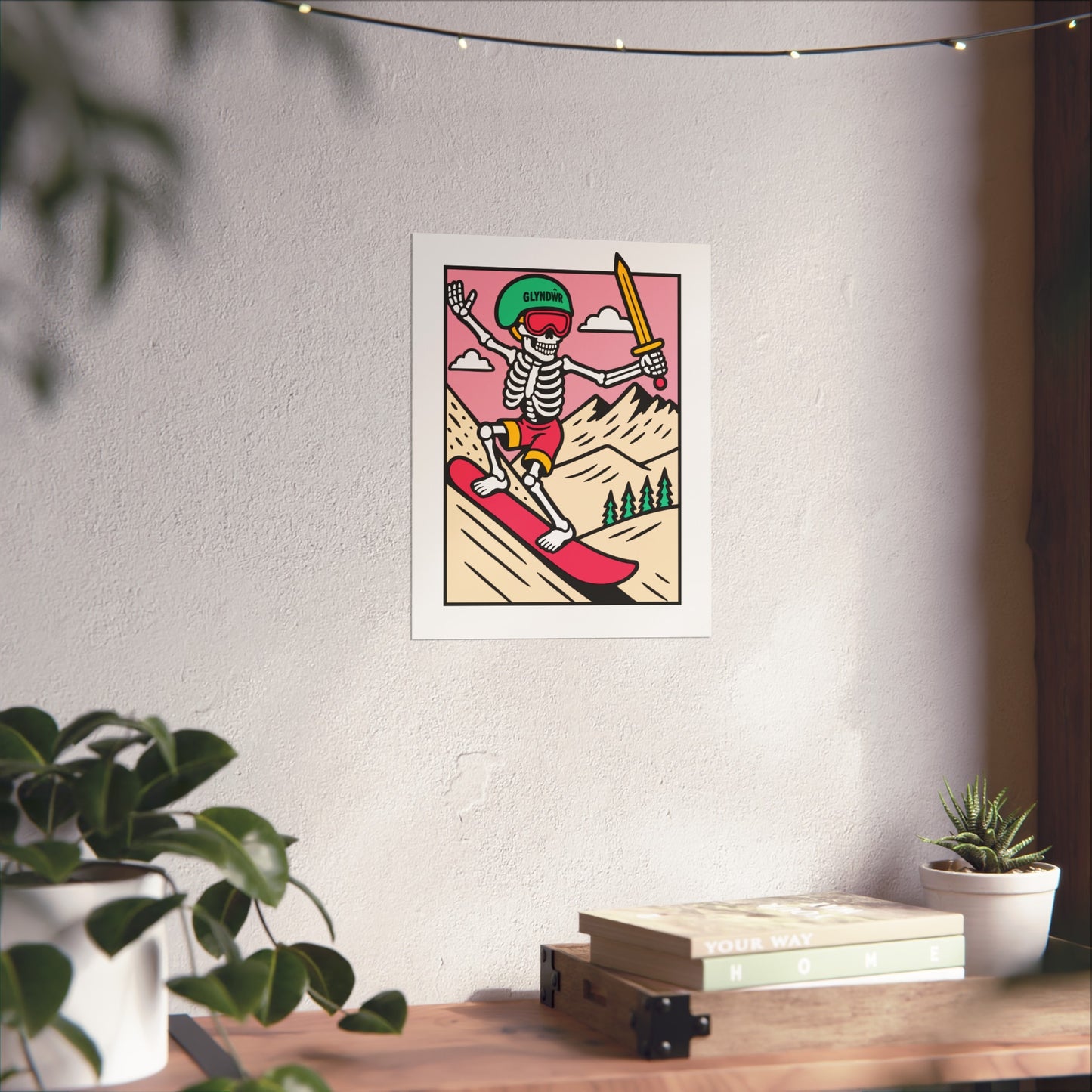 Owain Glyndŵr Snowboarder Fine Art Poster