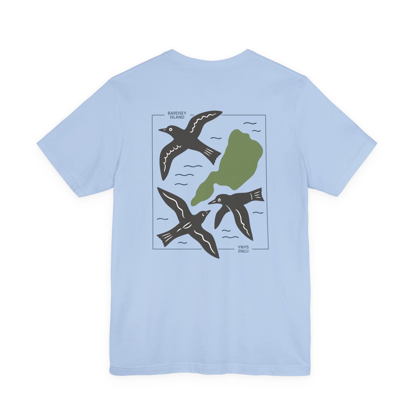 Bardsey Island Graphic Unisex T-Shirt - (Ynys Enlli) - Double Sided