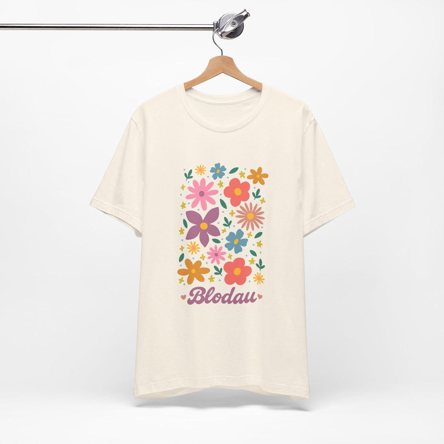 Retro Floral 'Blodau' T-Shirt (Unisex) - Colourful Welsh Wildflower Tee