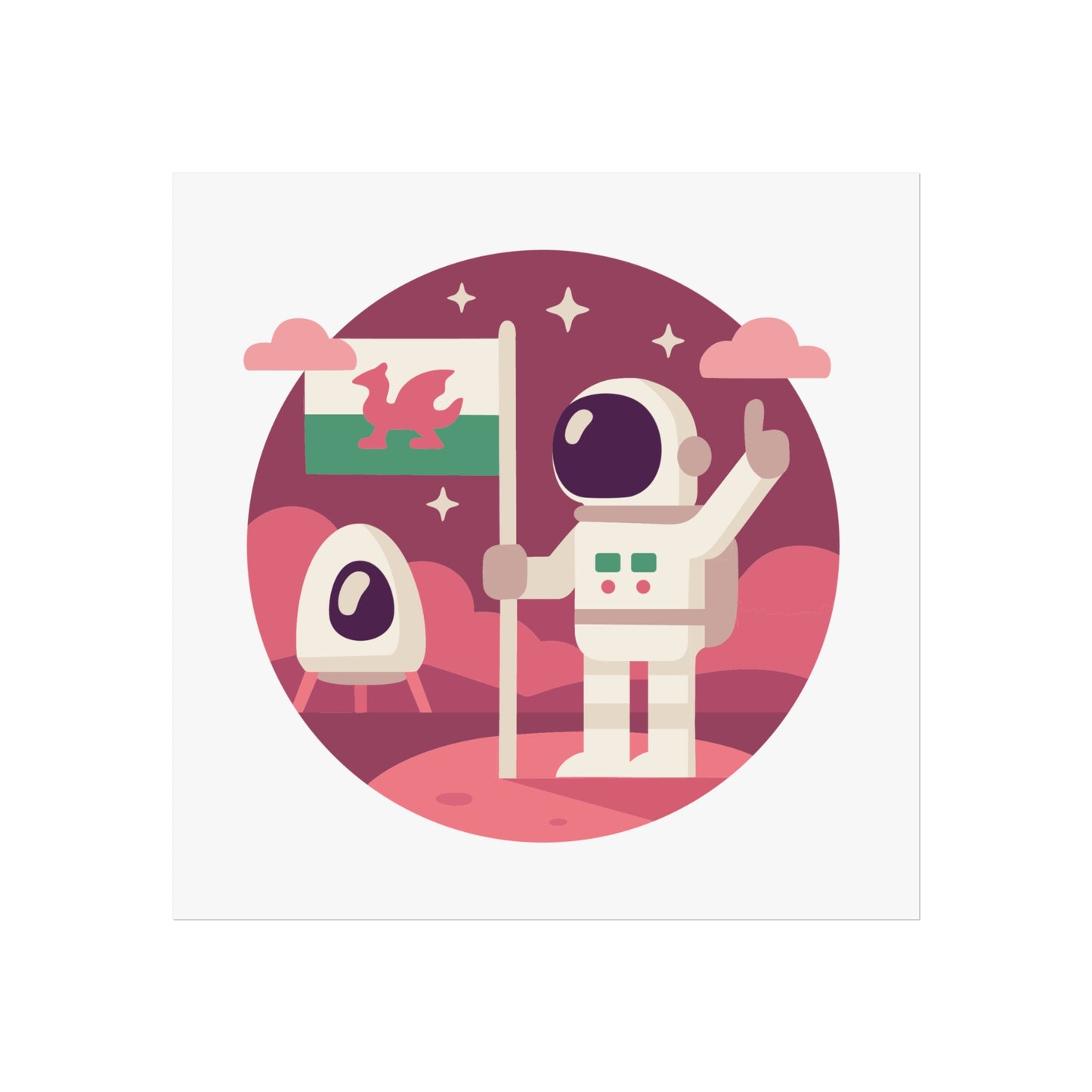 Welsh Astronaut Fine Art Poster