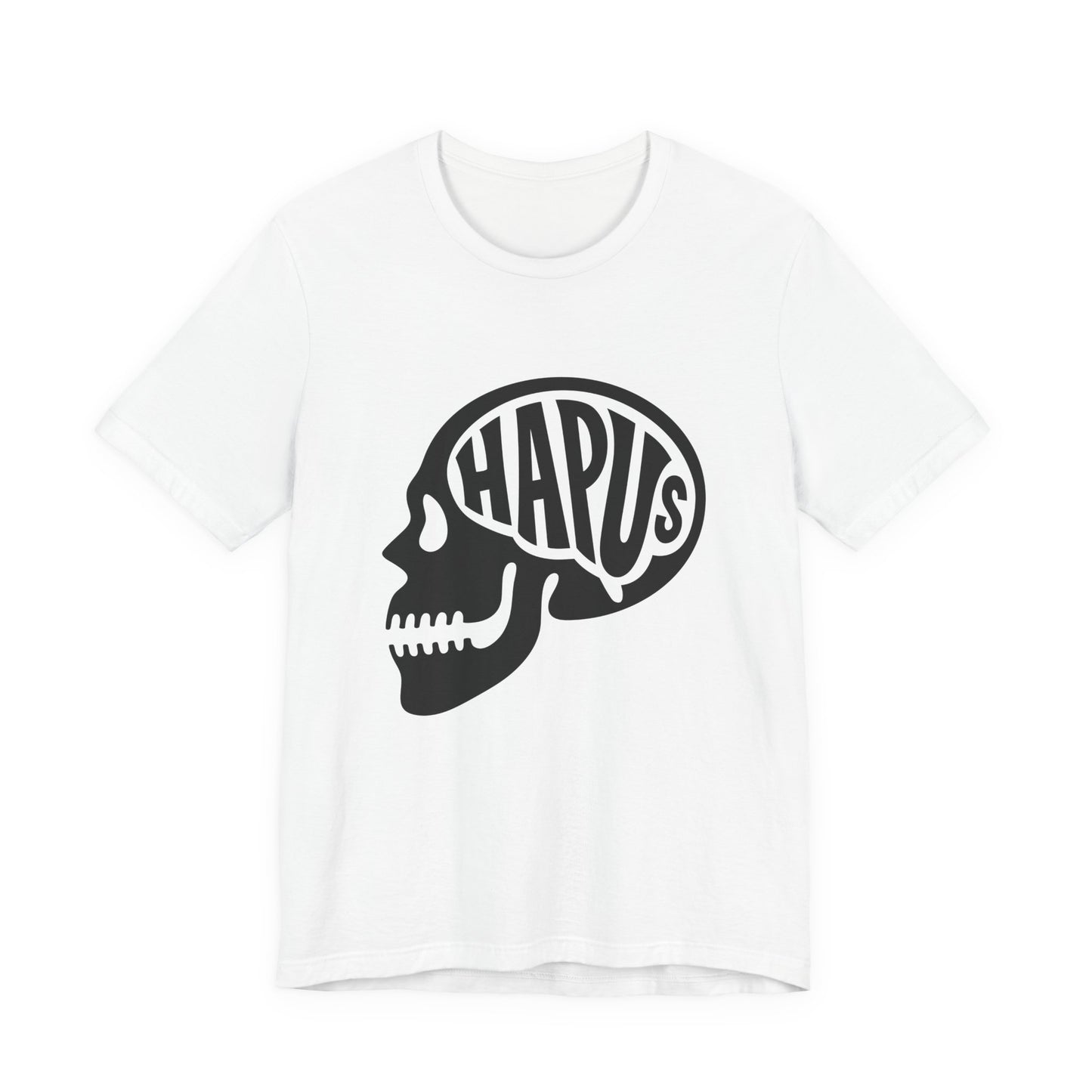 Hapus Skull Graphic Tee —Happy Brain Welsh T‑Shirt
