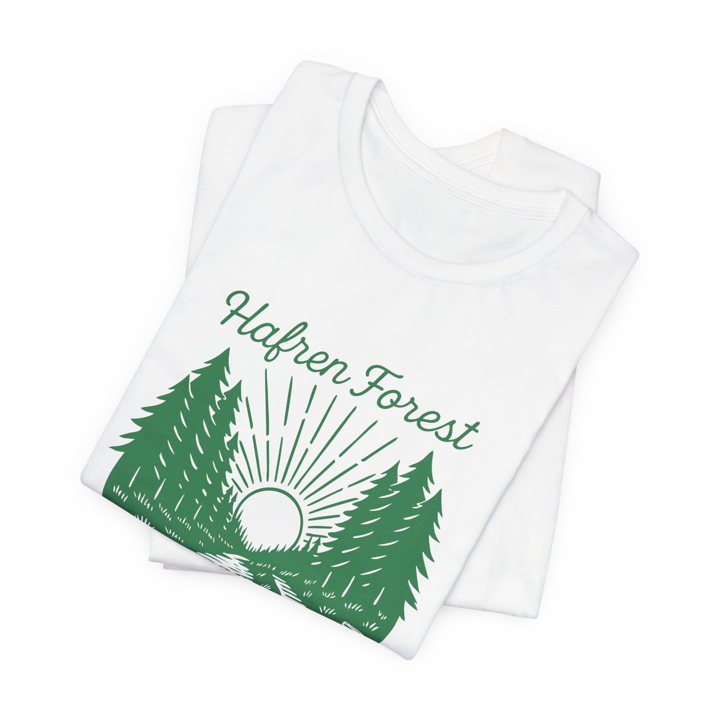 Hafren Forest T-Shirt (Unisex) — Vintage Forest Sunrise Double Sided Tee