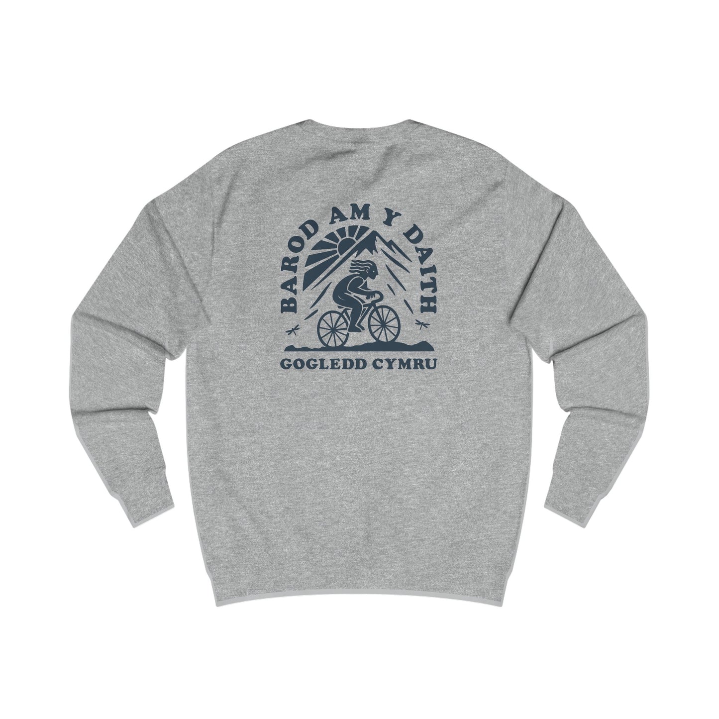 'Gogledd Cymru' Cycling Unisex Sweatshirt - 'Barod Am Y Daith'