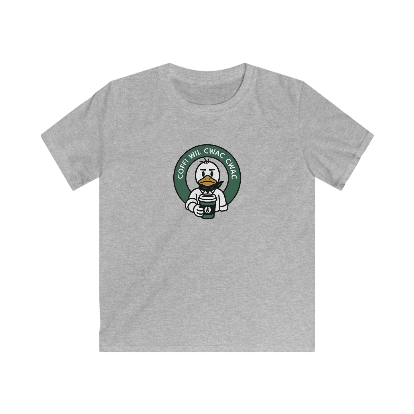 Kids 'Coffi Wil Cwac Cwac' Retro Coffee T-Shirt