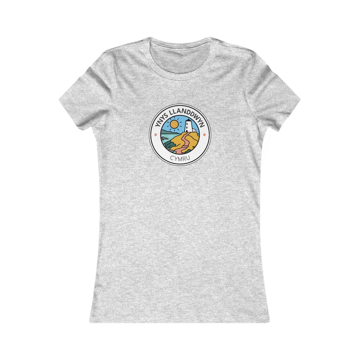 Women's 'Ynys Llanddwyn' Tee — Coastal Lighthouse Scenic Graphic Shirt