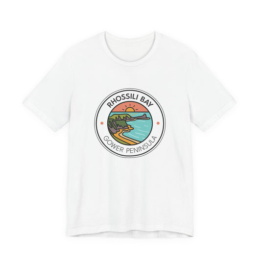 Rhossili Bay Gower Peninsula Graphic T-Shirt (Unisex)