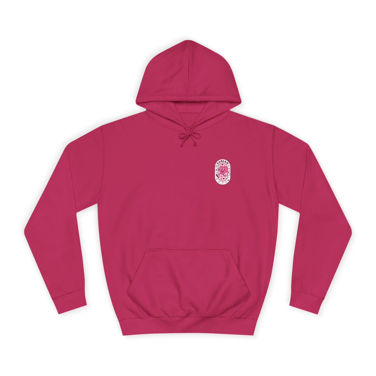 Retro Heart 'Cariad' Unisex Hoodie