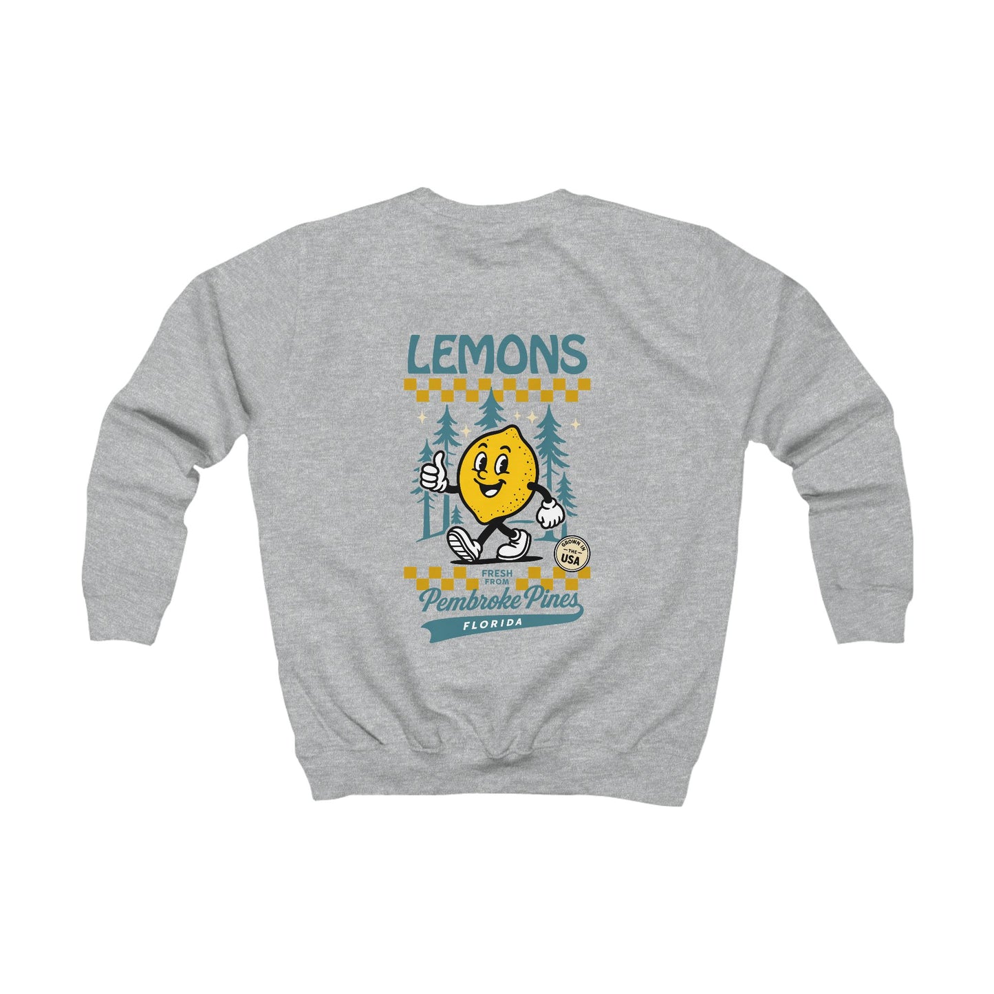 Kids Vintage Lemons Sweatshirt 'Pembroke Pines Florida'
