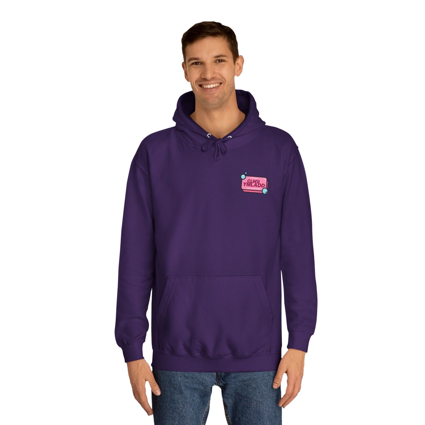 Retro Fight Club Hoodie - 'Clwb Ymladd'