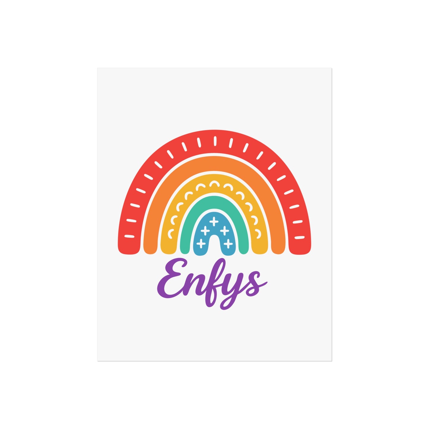 'Enfys' Nursery Fine Art Poster - 'Rainbow' for Kids’ Room
