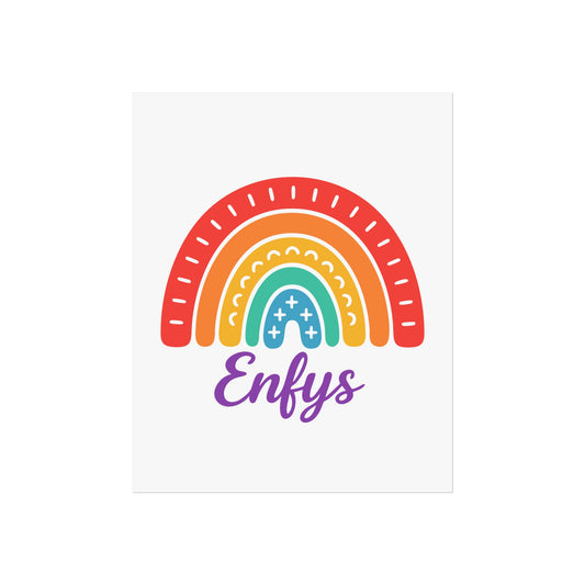 'Enfys' Nursery Fine Art Poster - 'Rainbow' for Kids’ Room