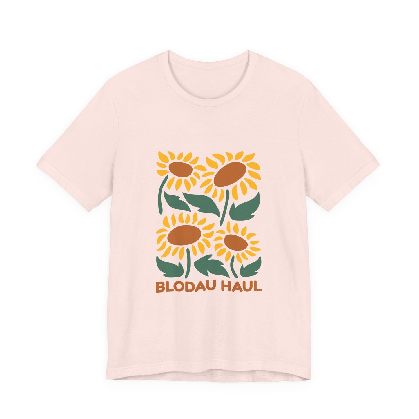Sunflower Graphic Tee — 'Blodau Haul' Welsh Floral T‑Shirt