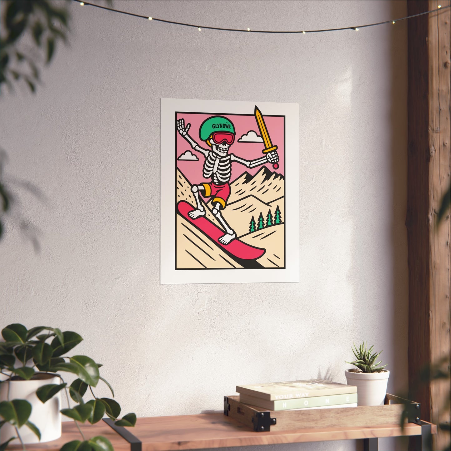 Owain Glyndŵr Snowboarder Fine Art Poster