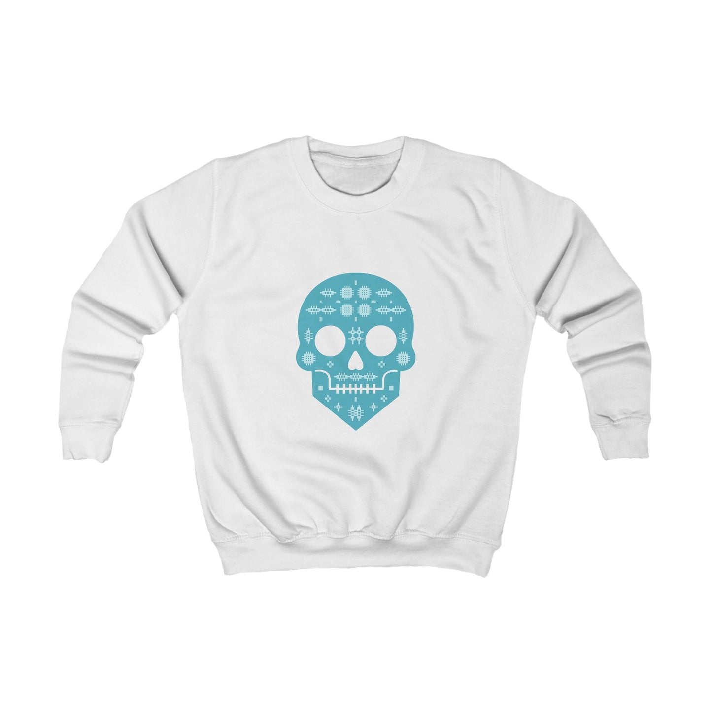 Kids Skull Jumper — Welsh Tapestry Skull Design