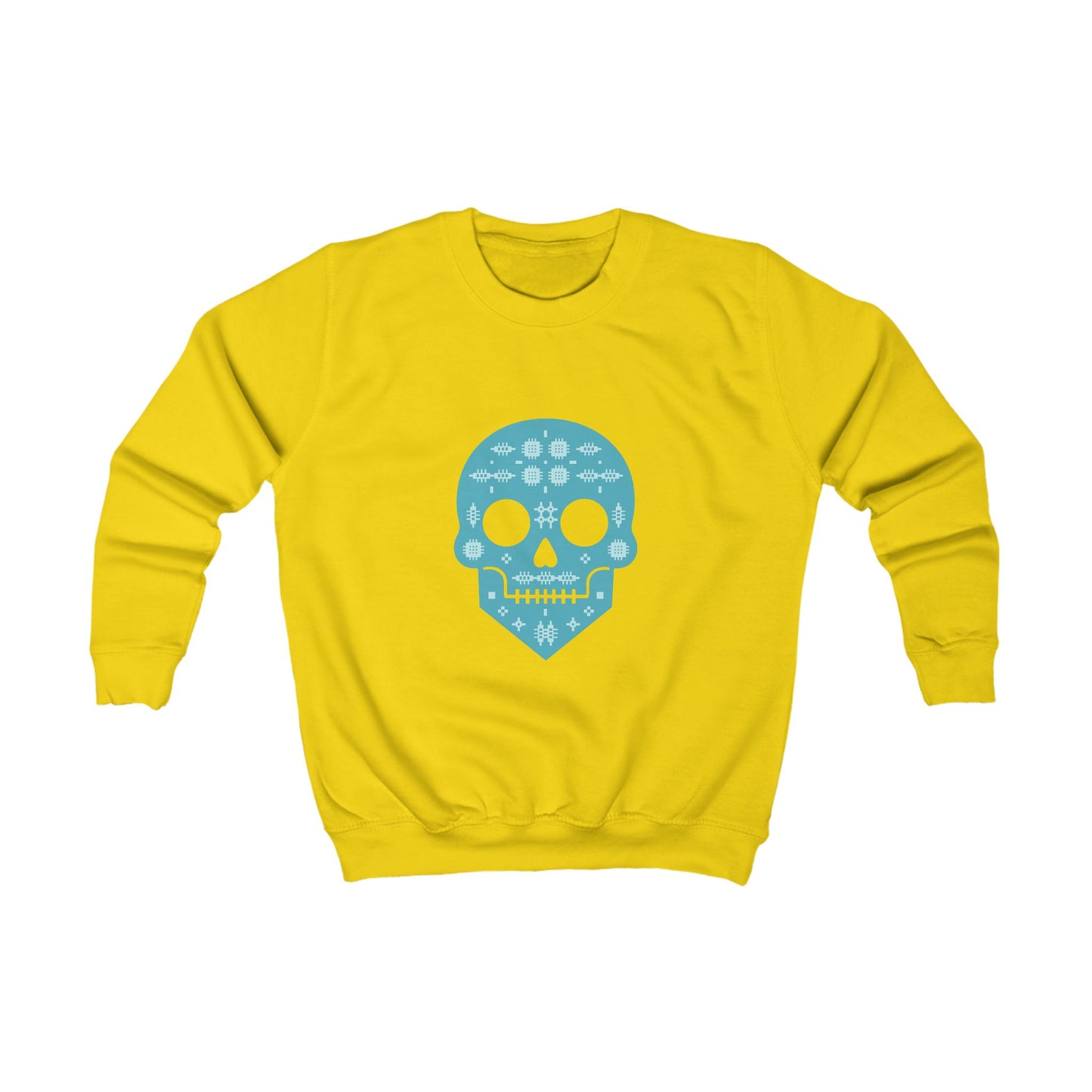 Kids Skull Jumper — Welsh Tapestry Skull Design