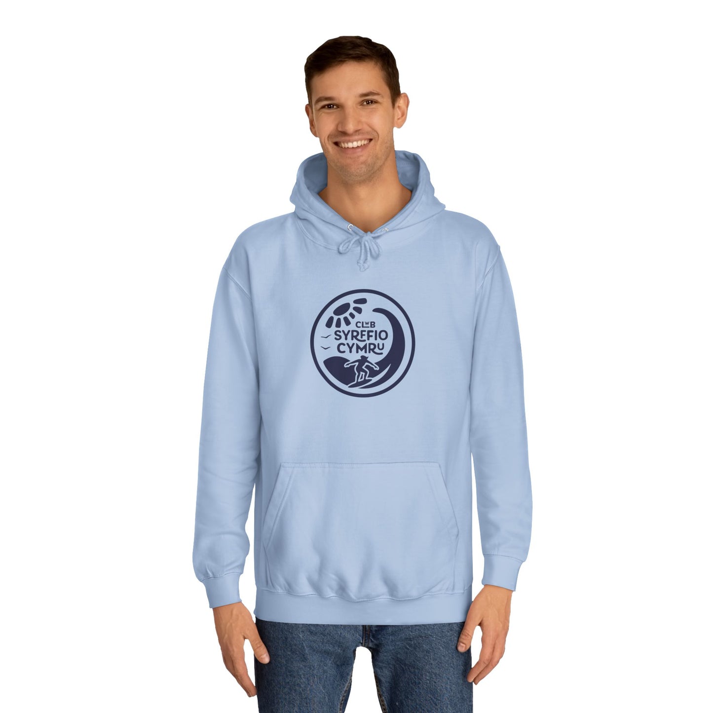 "Clwb Syrffio Cymru" Unisex Hoodie - Welsh Surfing Top