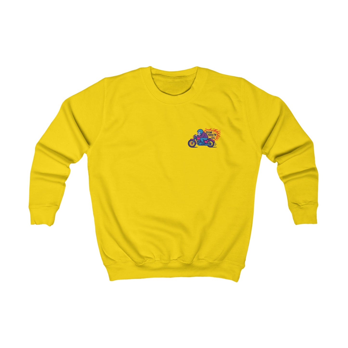 Kids 'dim troi'n ôl' Motorcycle Skeleton Jumper