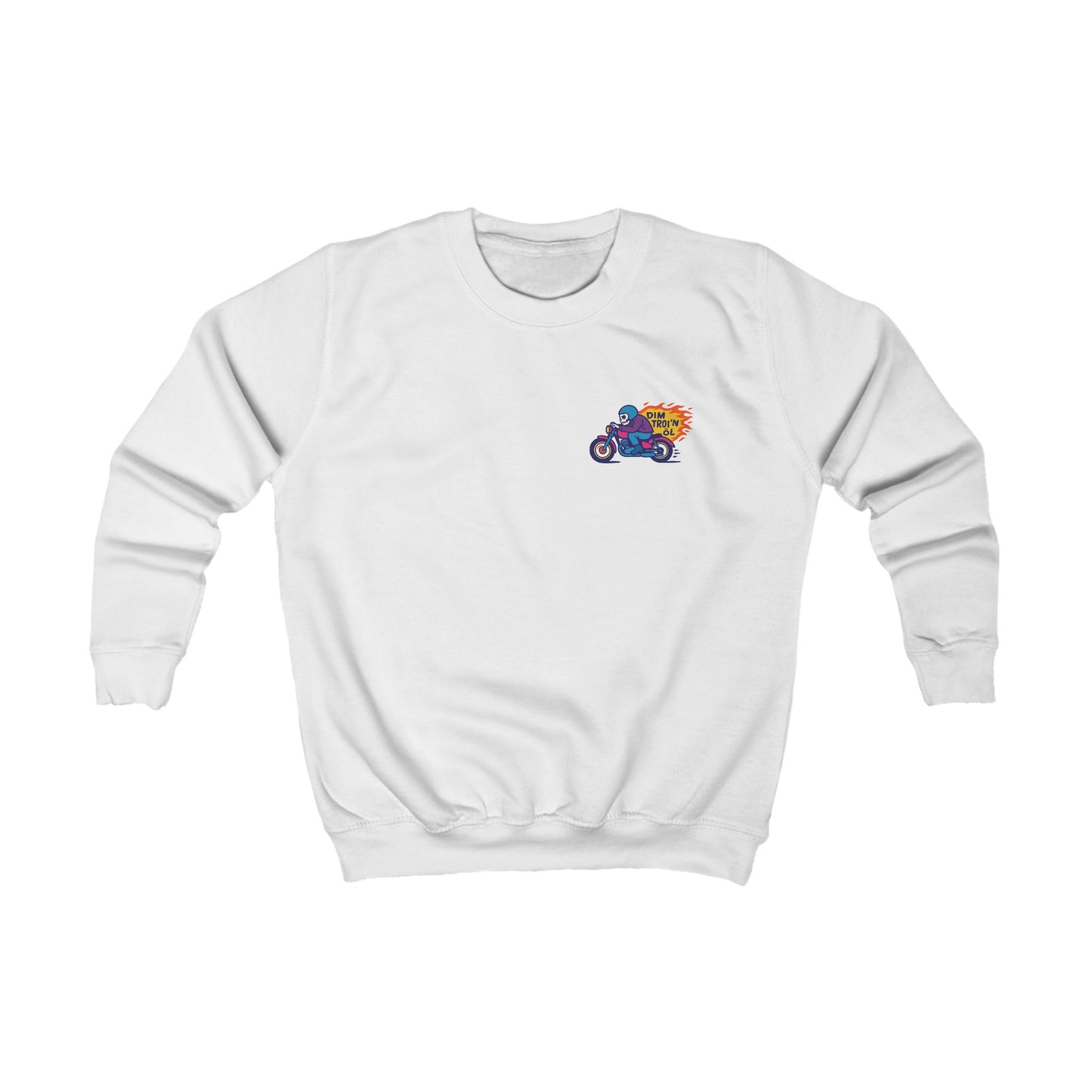 Kids 'dim troi'n ôl' Motorcycle Skeleton Jumper