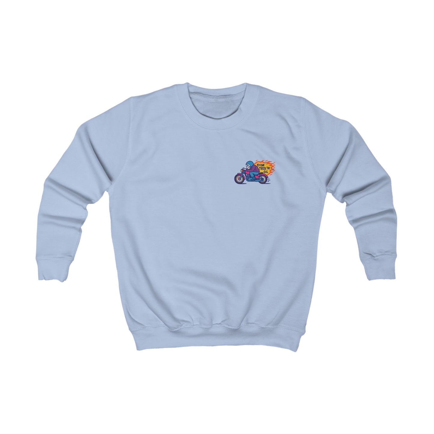 Kids 'dim troi'n ôl' Motorcycle Skeleton Jumper