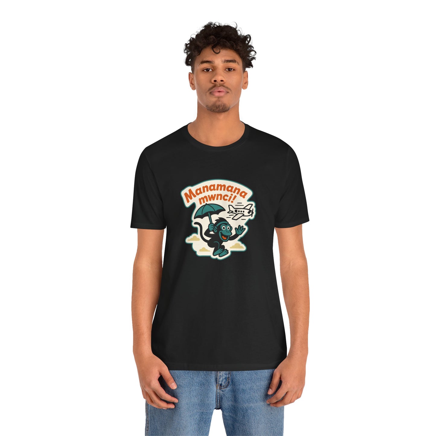 "Manamana Mwnci!" Retro Cartoon Crazy Monkey T-Shirt
