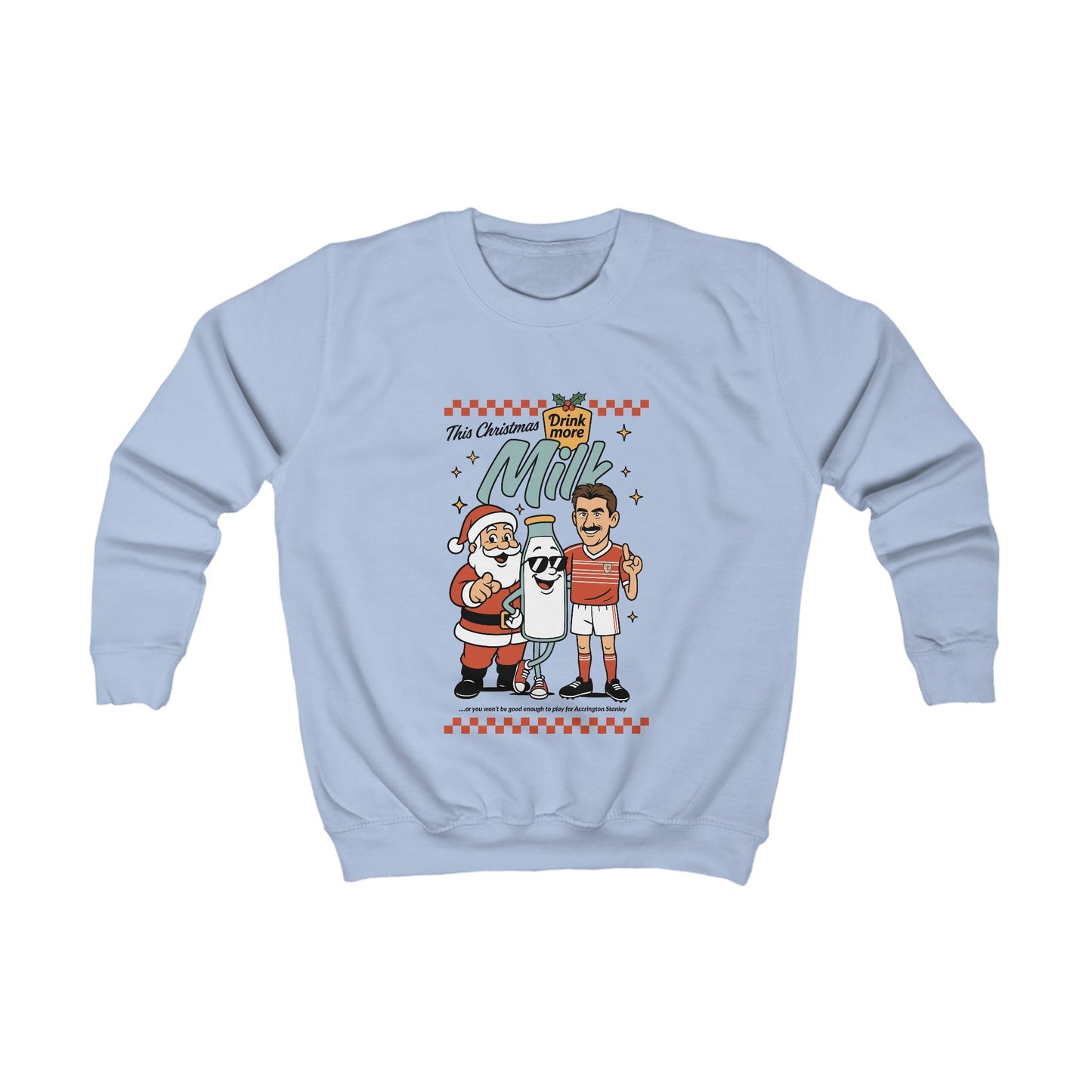 Kids Ian Rush Retro Christmas Jumper– This Christmas Drink More Milk
