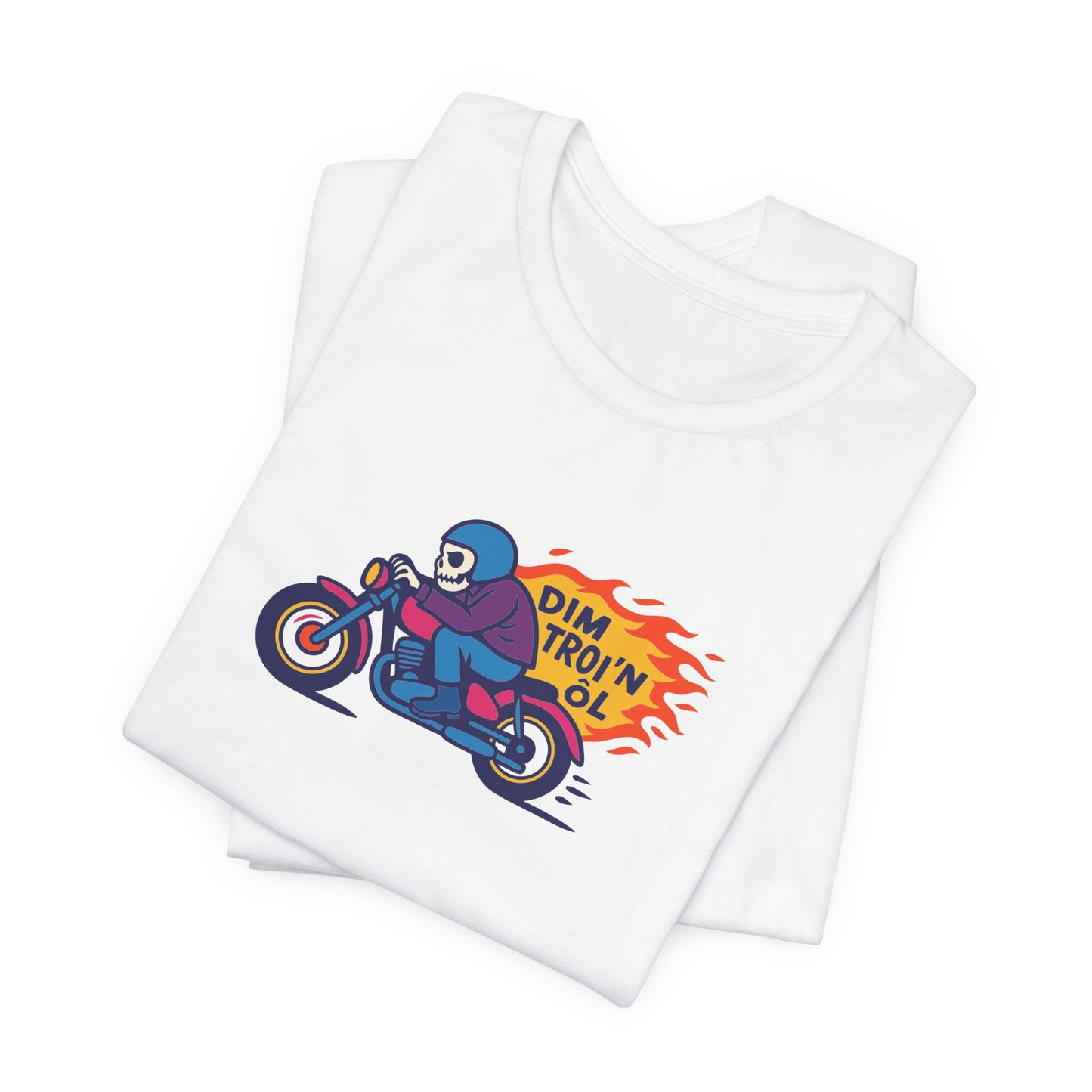 Welsh Motorcycle Unisex T‑Shirt - 'Dim Troi'n Ôl' Retro Bike Tee