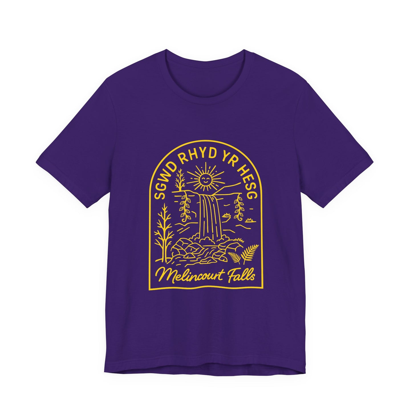 Melincourt Falls Waterfall Tee (Unisex) — 'Sgwd Rhyd Yr Hesg' Resolven Graphic Shirt
