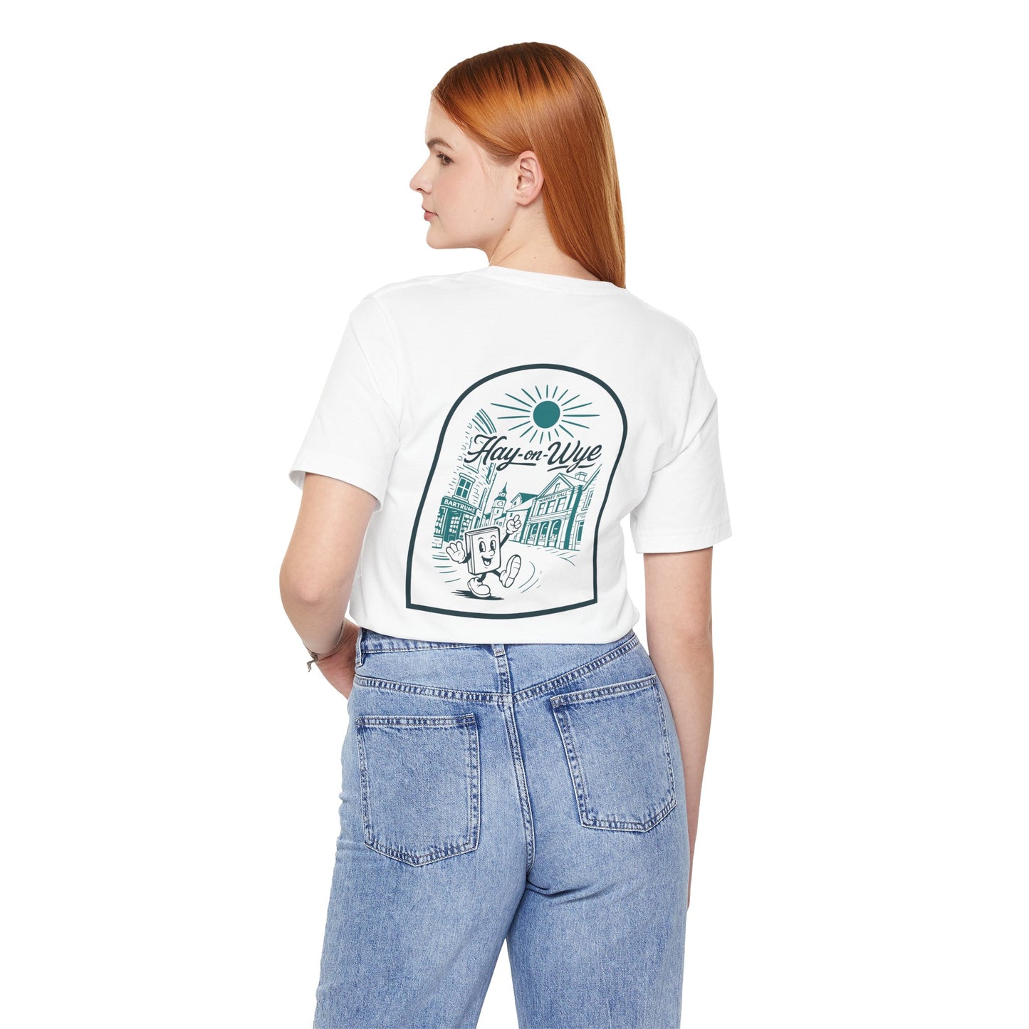 Hay-on-Wye Retro Book Double Sided T-Shirt (Unisex)