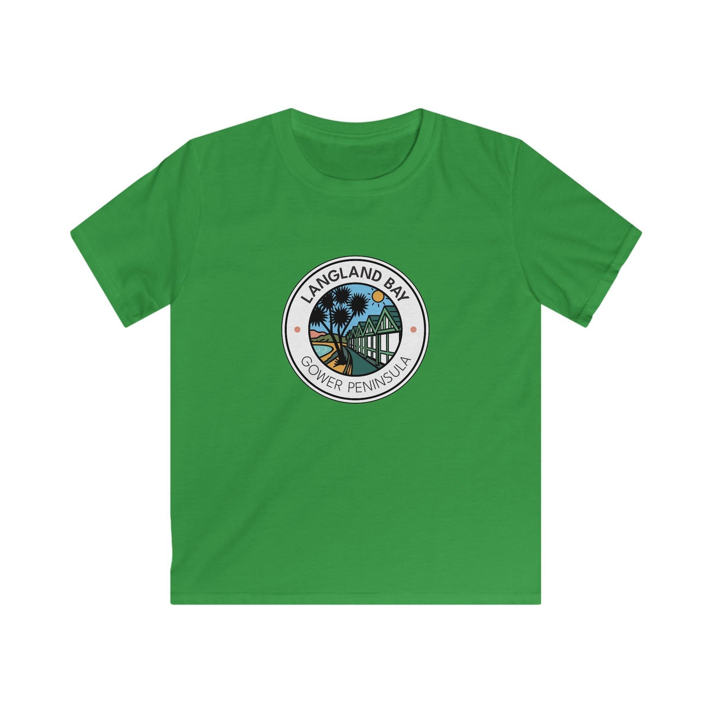 Kids Langland Bay T-Shirt - Gower Peninsula Beach Graphic