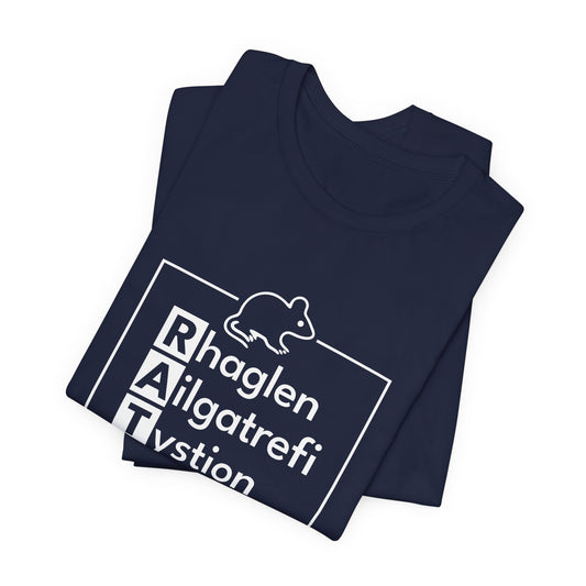Witness Relocation Programme Unisex T-Shirt  - R.A.T. (Rhaglen Ailgatrefi Tystion)