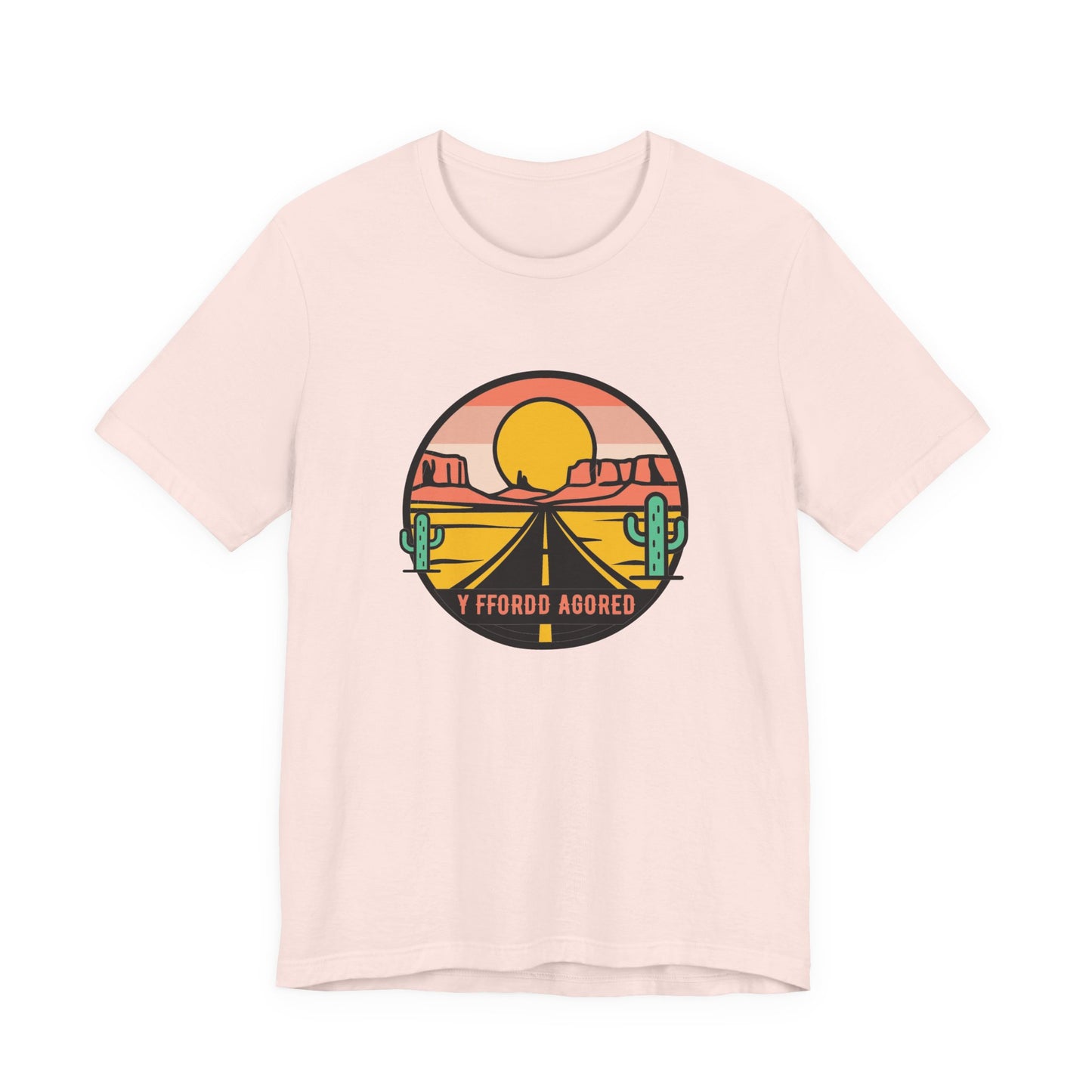 Welsh Road Trip Sunset T‑Shirt (Unisex) - 'Y Ffordd Agored'