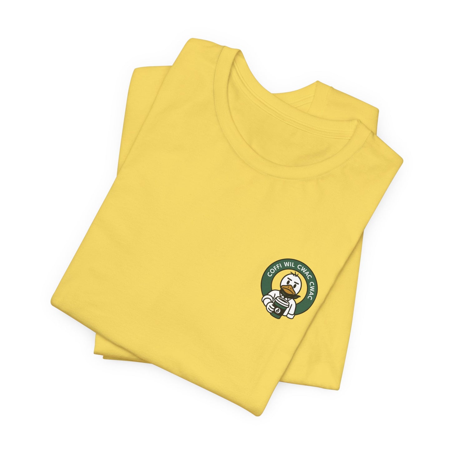 Wil Cwac Cwac Coffee Unisex T-shirt - Retro Cafe T-Shirt (Double Sided)