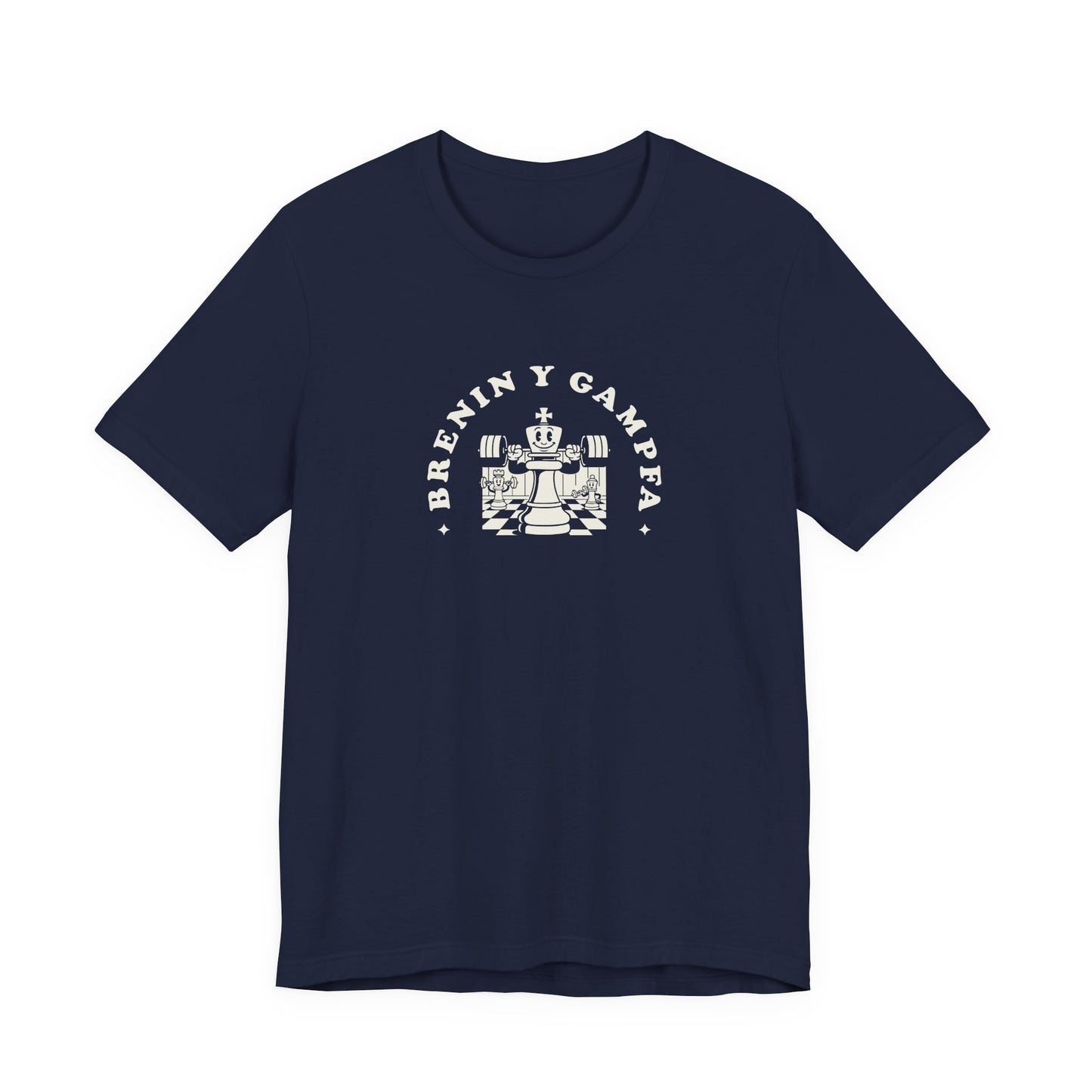 'Brenin y Gampfa'  Retro Chess T-Shirt (Unisex) - Vintage King of the Gym Welsh T-Shirt