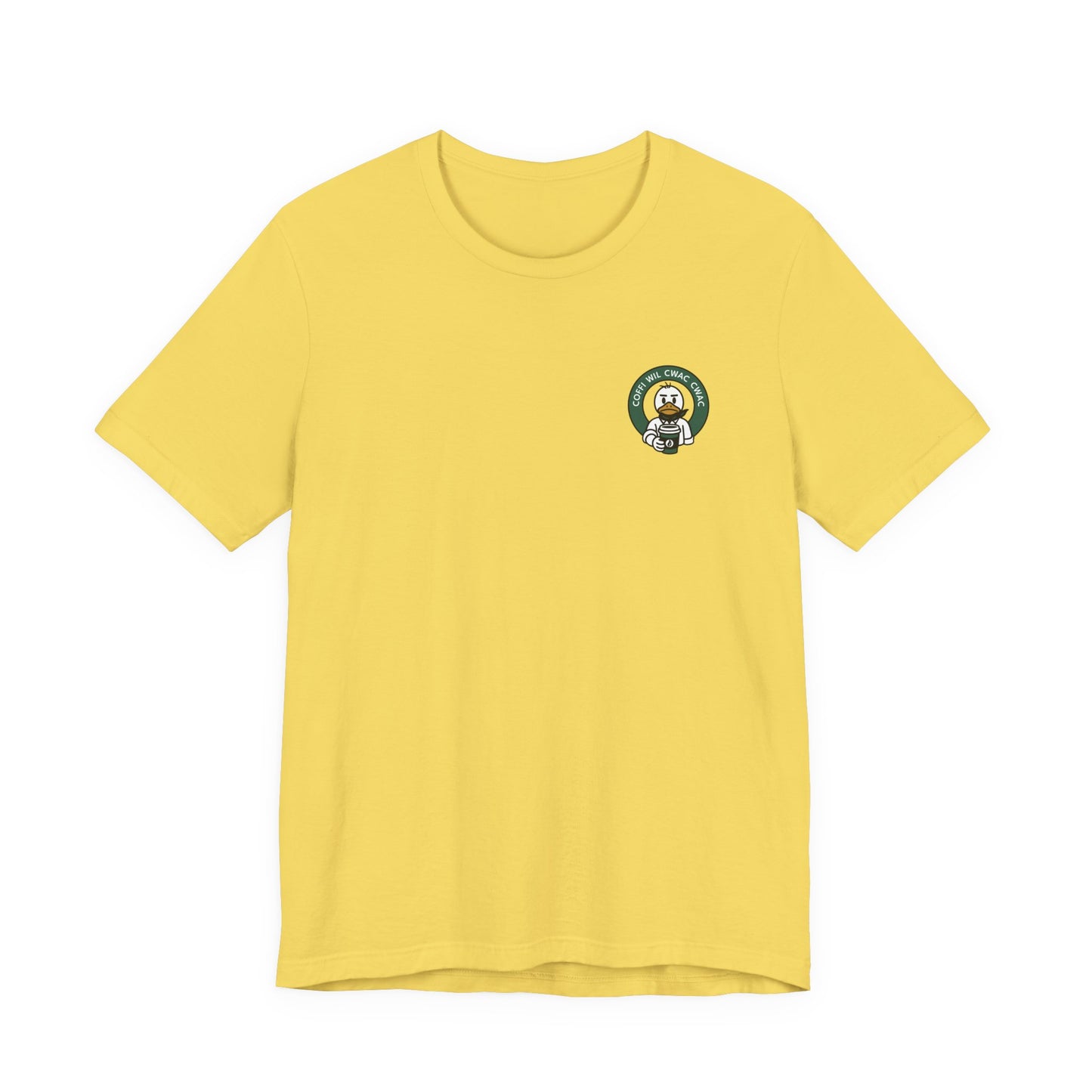 Wil Cwac Cwac Coffee Unisex T-shirt - Retro Cafe T-Shirt (Double Sided)