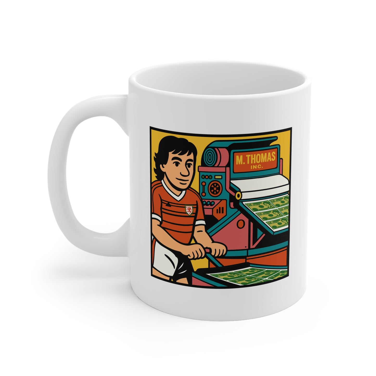Vintage Mickey Thomas Printing Press Mug