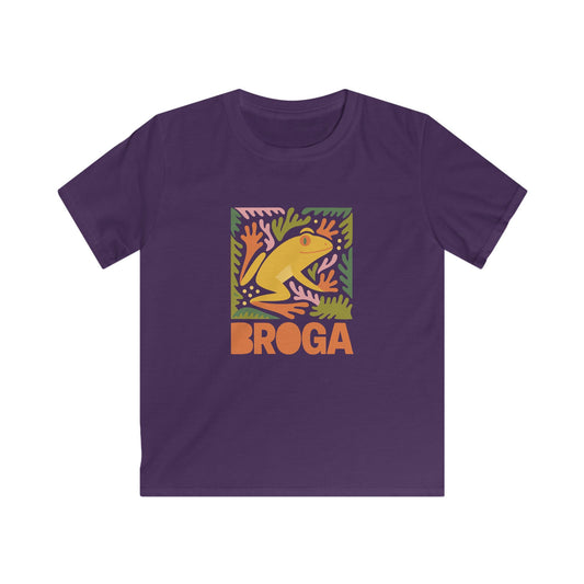 Broga T-shirt - Kids Frog Colourful Retro Graphic Tee