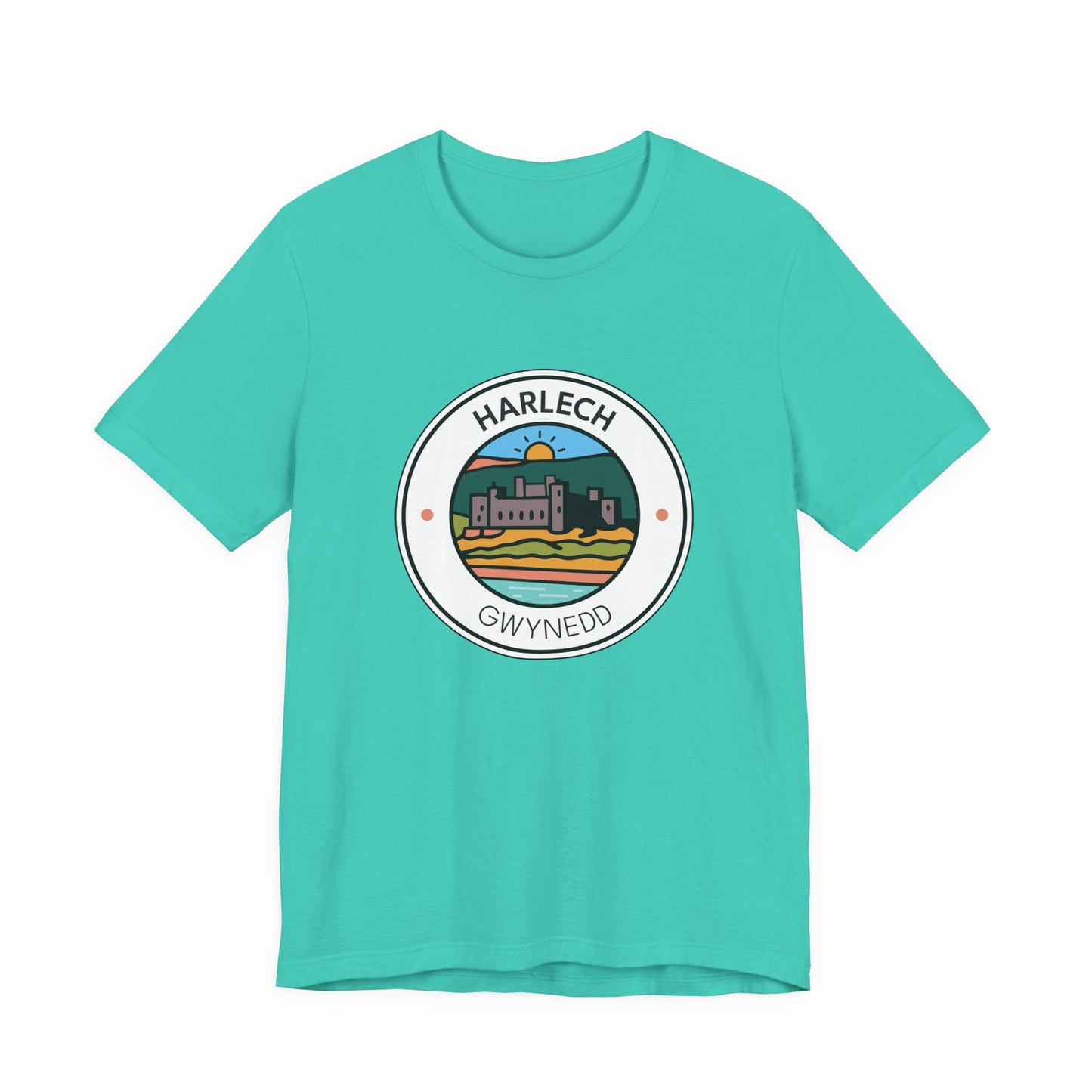 Harlech Graphic T-Shirt (Unisex) - Wales Coastal Landmark Tee