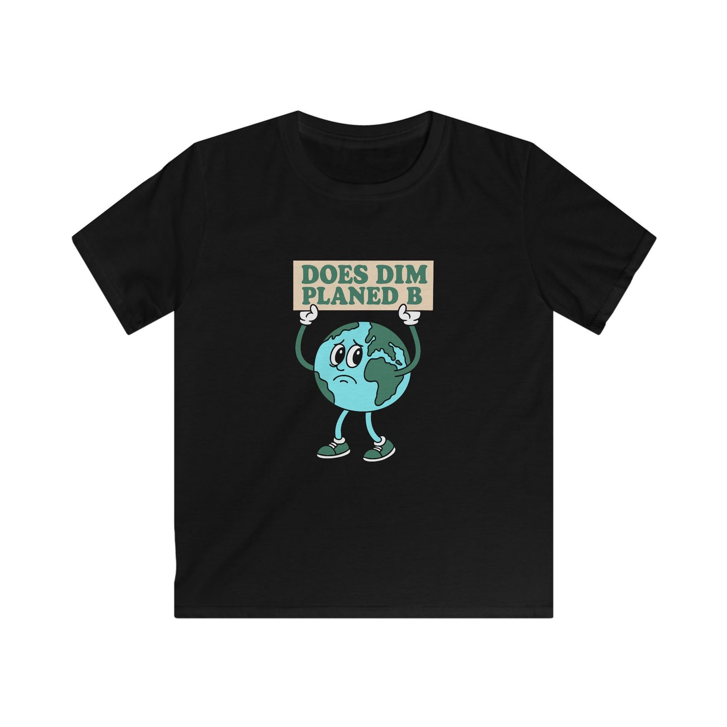 'Does Dim Planed B' Kids Environmental Welsh Language T-Shirt