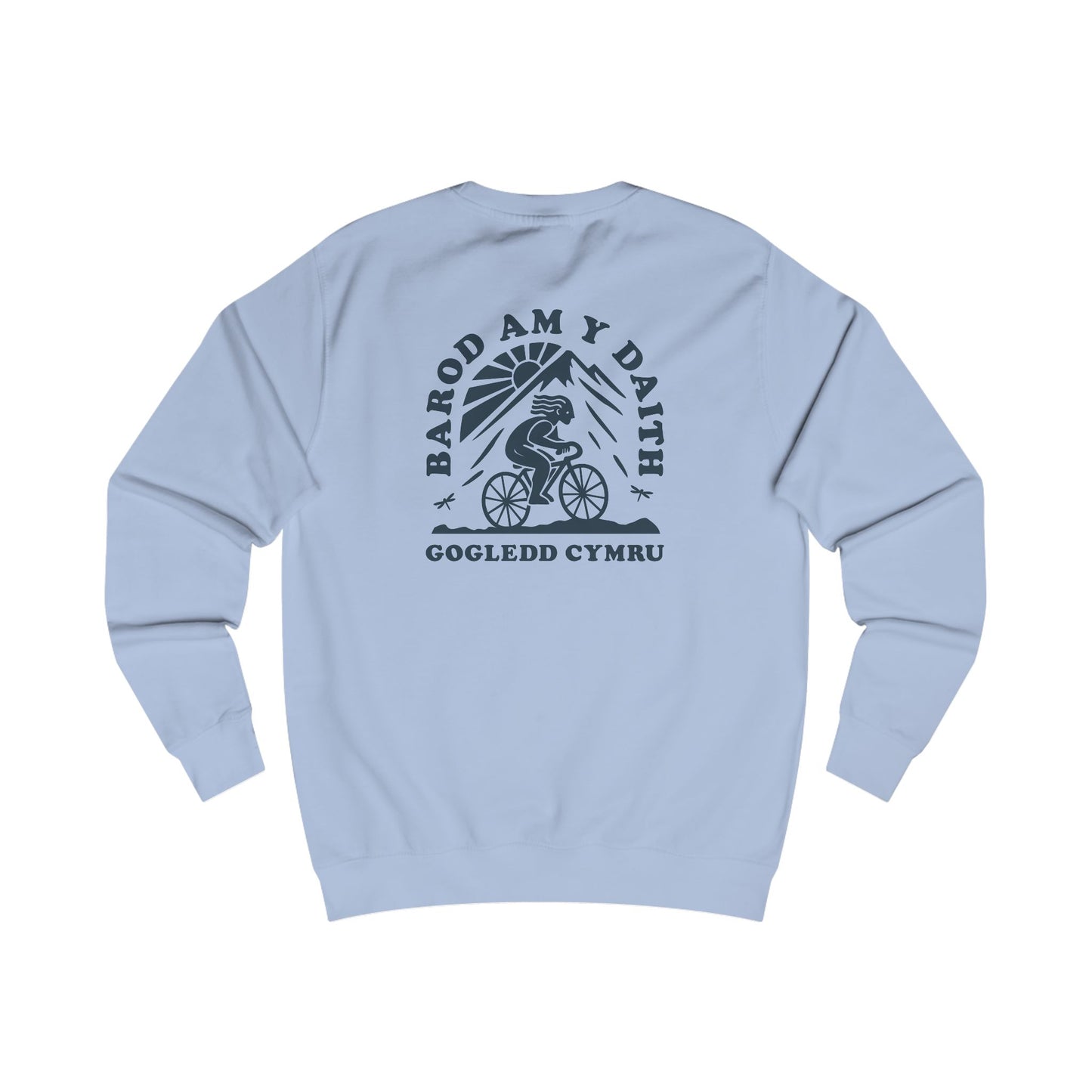 'Gogledd Cymru' Cycling Unisex Sweatshirt - 'Barod Am Y Daith'