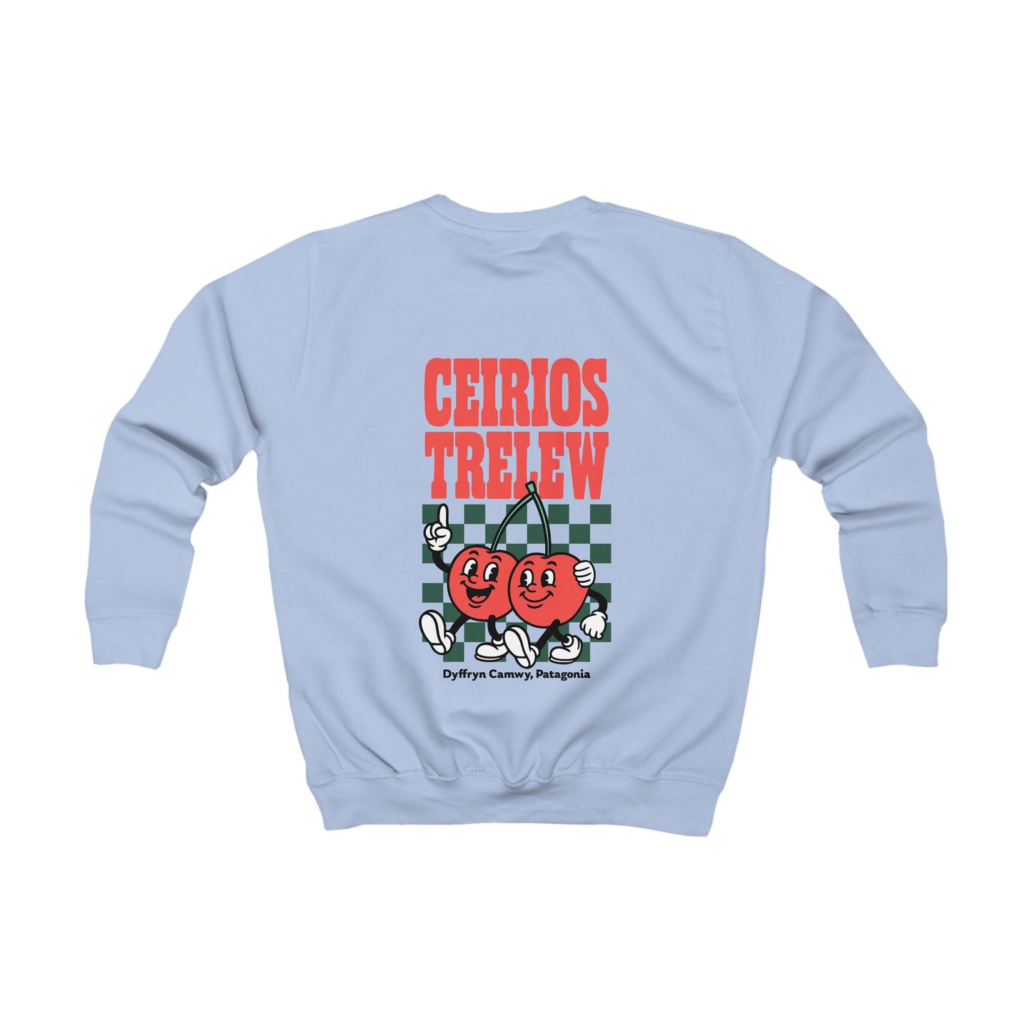 Kids Cherry Sweatshirt — "Ceirios Trelew, Patagonia" Vintage Pullover