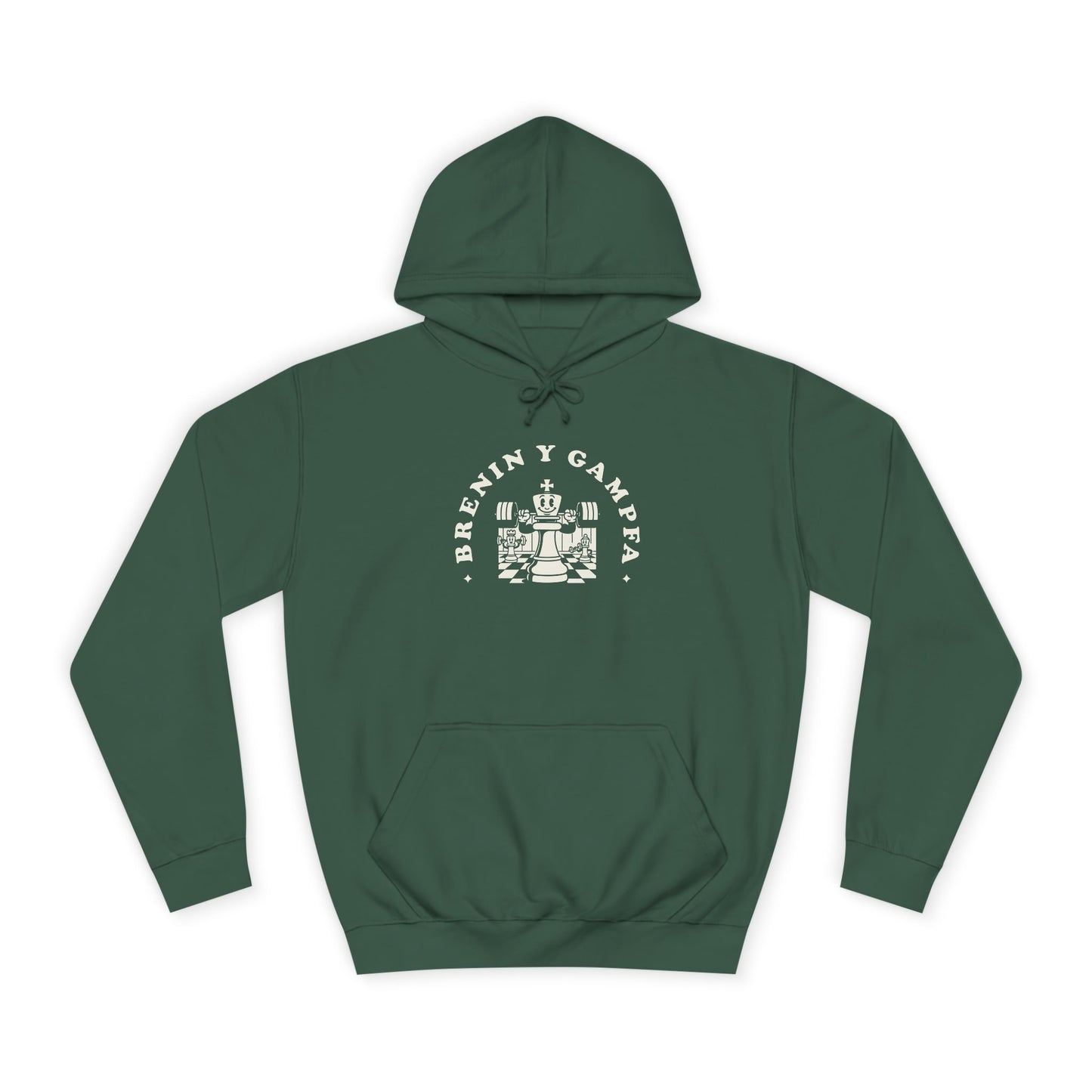 'King Of The Gym' Welsh Unisex Hoodie - 'Brenin y Gampfa'