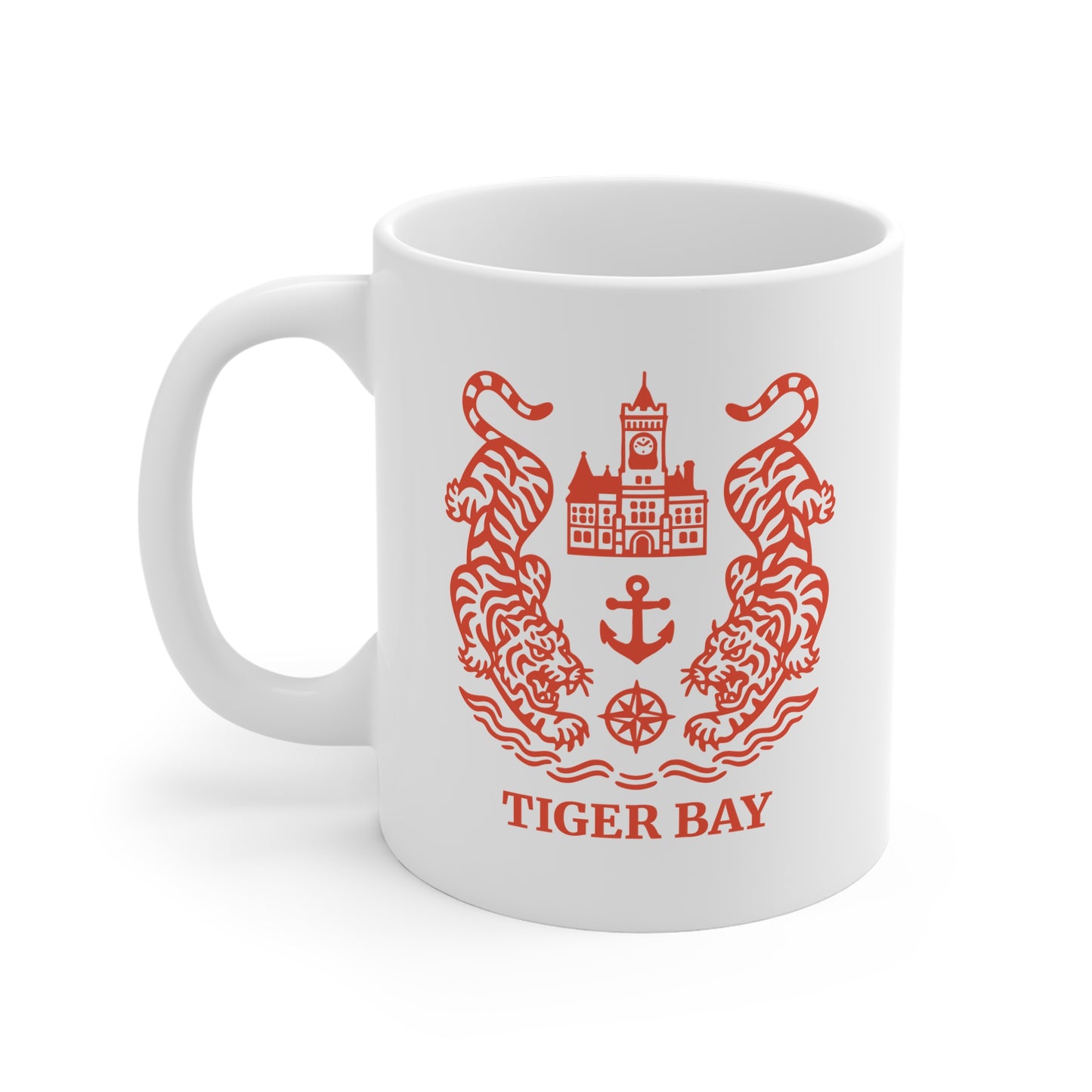 Vintage Tiger Bay Mug - Nautical Tiger Emblem