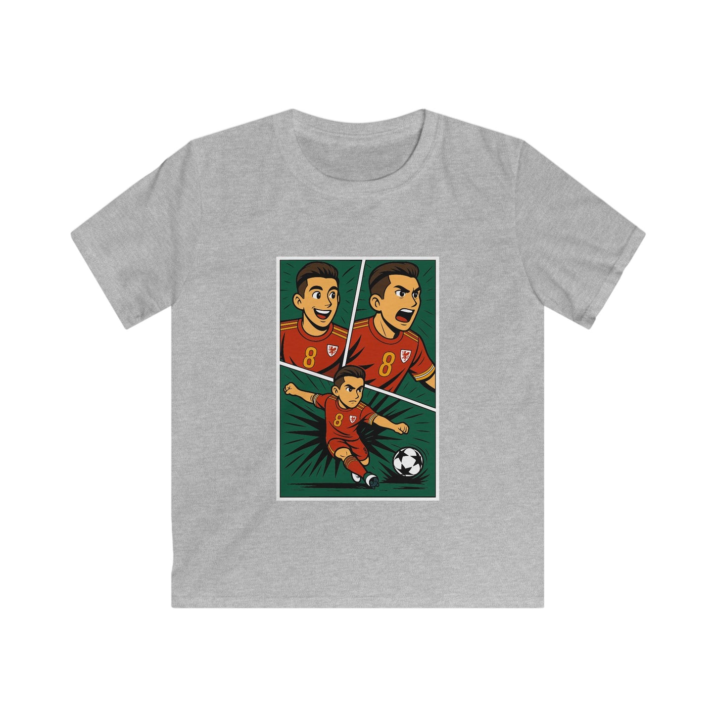 Kids Harry Wilson Anime-Inspired T-Shirt - Welsh Football Tee