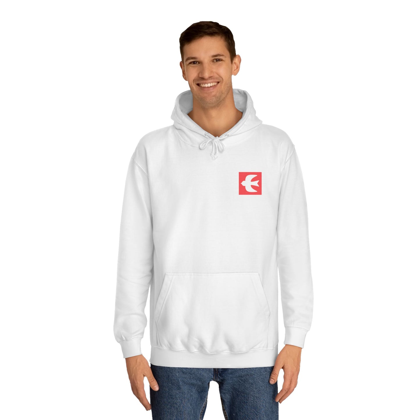 Retro Swallow & Wave Unisex Hoodie 'Can Y Wennol' (Double Sided)