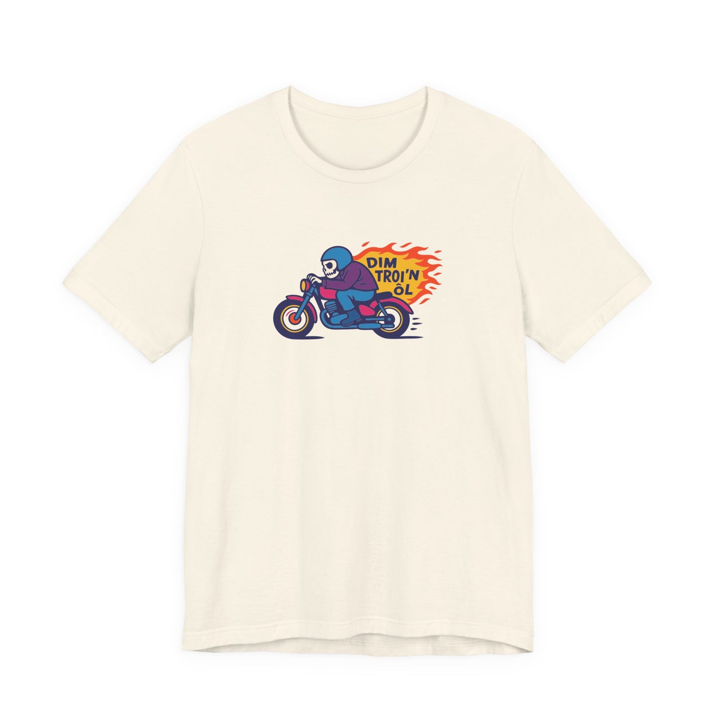 Welsh Motorcycle Unisex T‑Shirt - 'Dim Troi'n Ôl' Retro Bike Tee