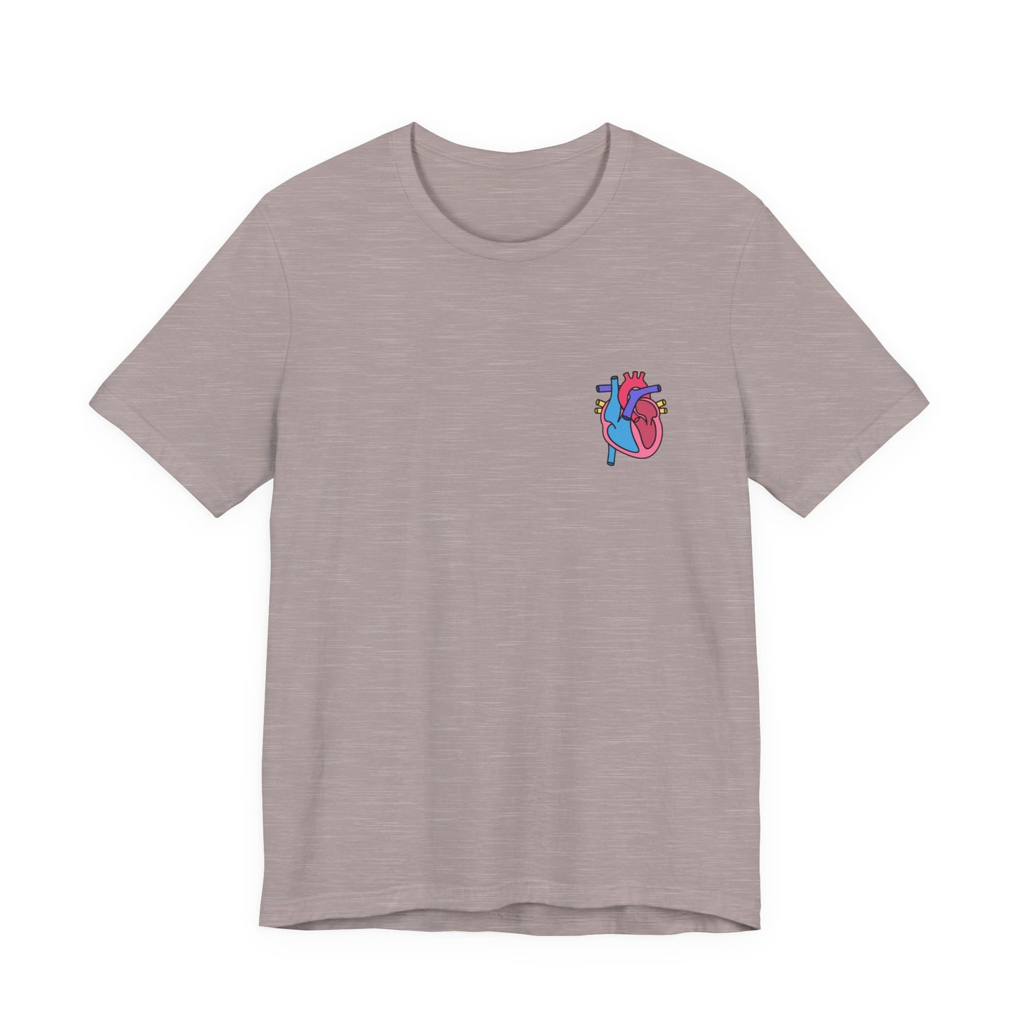 Anatomical Heart Graphic Tee — Welsh Labeled Heart Diagram T-Shirt