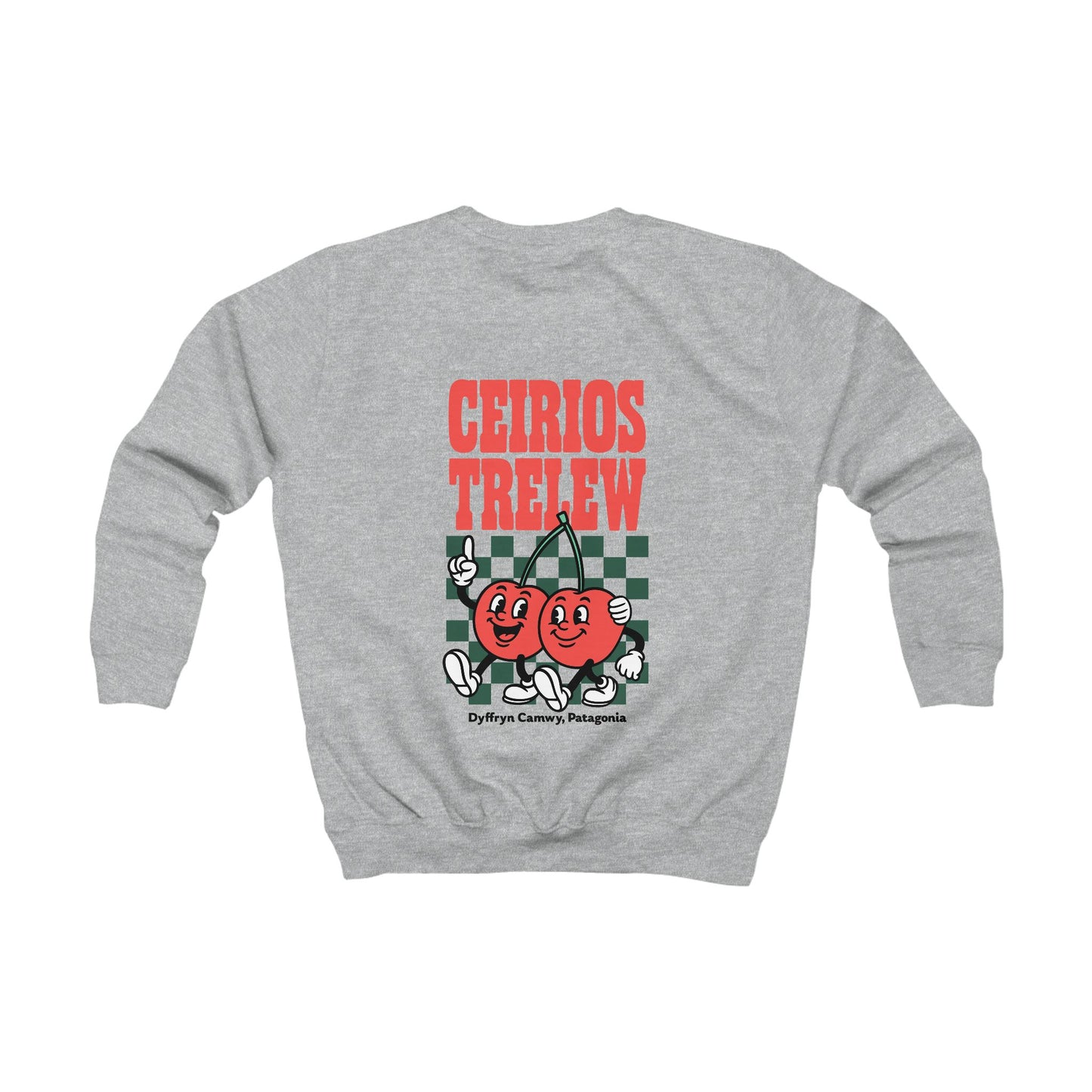Kids Cherry Sweatshirt — "Ceirios Trelew, Patagonia" Vintage Pullover